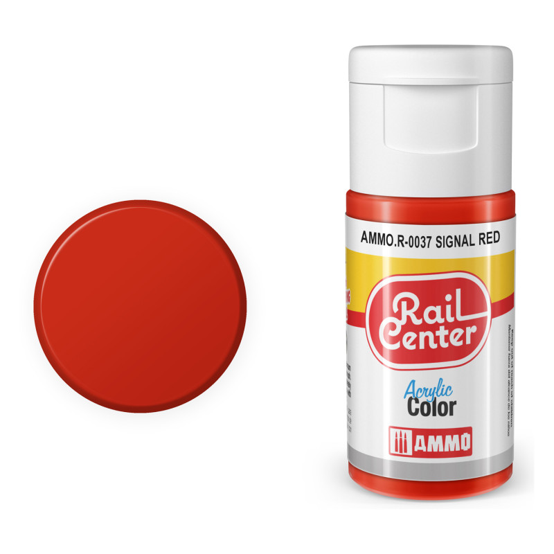 Peinture acrylique rouge Signal Rail Center 20ml - AMMO R-0037