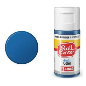 Peinture acrylique bleu profond Rail Center 20ml - AMMO R-0038