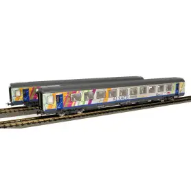 Coffret 2x voitures Corail A10tu+B11tu Alsace SNCF ép. VI - HO 1/87 - PIKO 97143