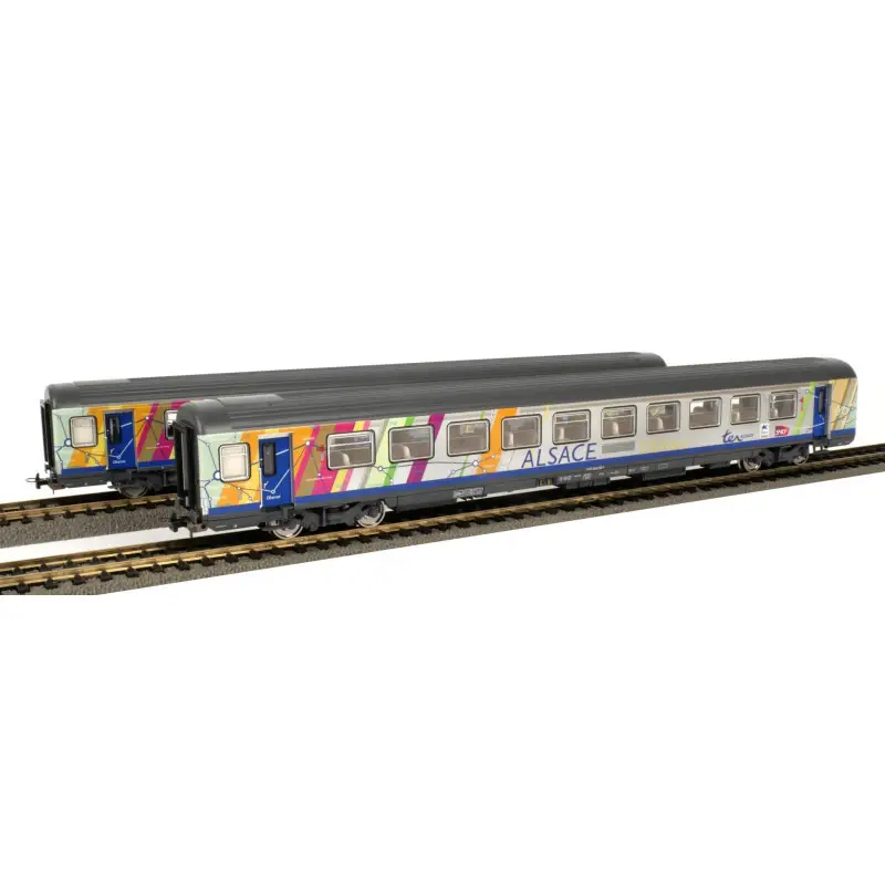 Piko 94505 Set 2 Voitures Corail 1/160 Voie N – 1ère Et 2ème Classe, époque IV