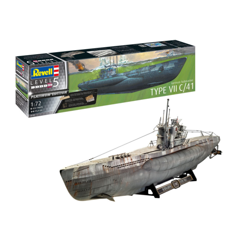 Sous-marin allemand U-Boot type VII C/41 - 1/72 - REVELL 05163