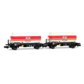 Coffret 2 wagons-citernes à gaz AGA ép. IV - SNCF - N 1/160 - ARNOLD HN6720