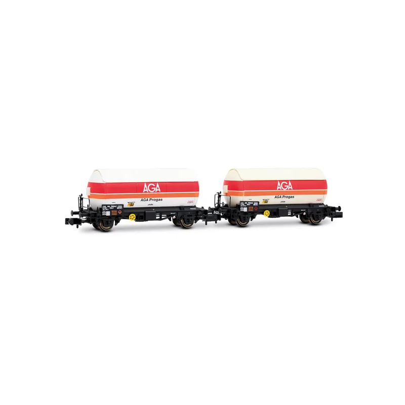 Coffret 2 wagons-citernes à gaz AGA ép. IV - SNCF - N 1/160 - ARNOLD HN6720