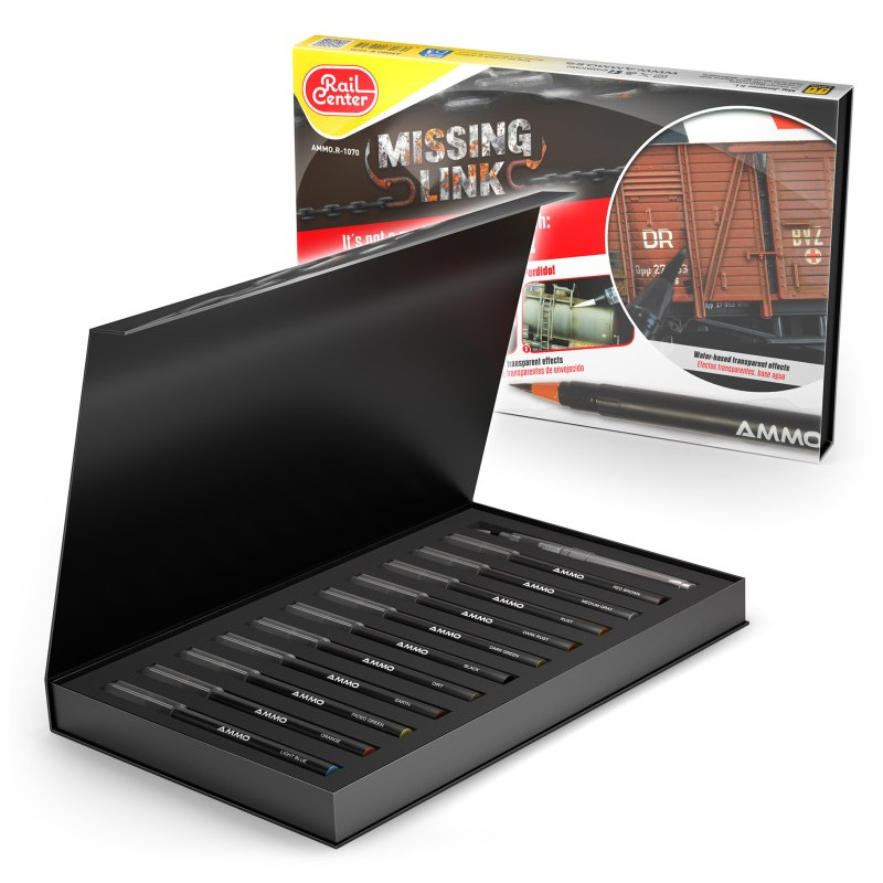 Coffret de patine de trains Missing Link Rail Center - AMMO R-1070