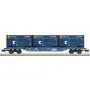Wagon porte conteneurs de type Sgnss ép. VI - N 1/160 - MINITRIX 18434