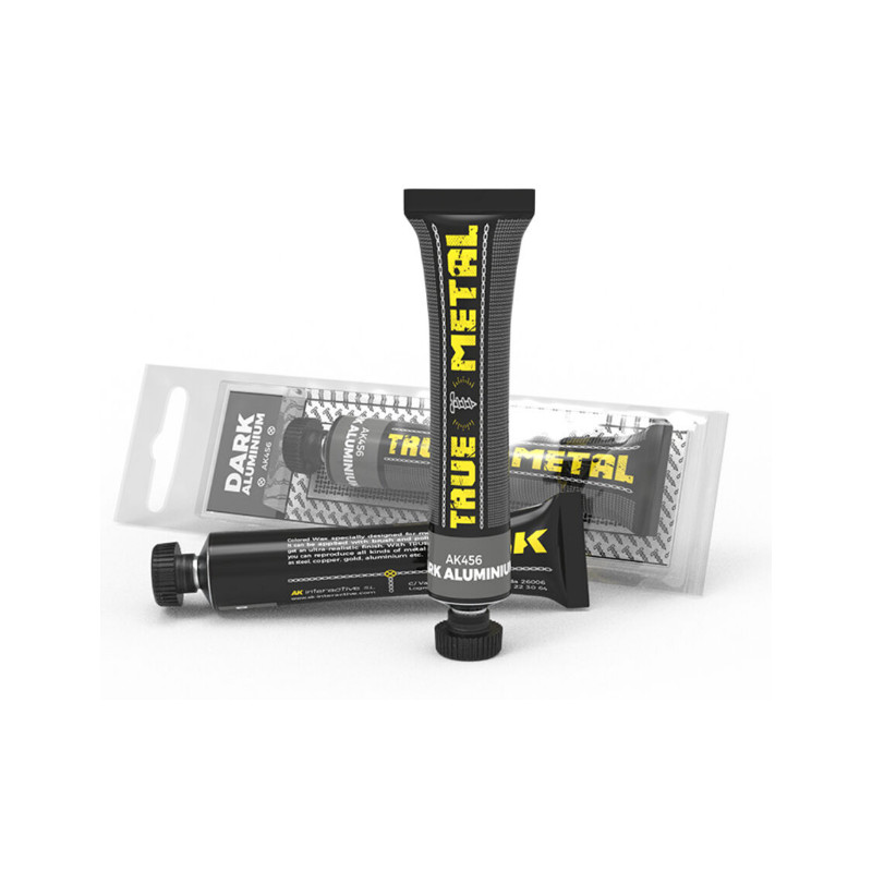Peinture métallique TRUE METAL Aluminium foncé - AK INTERACTIVE AK456
