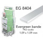 Evergreen EG8404 - (x10) profilé en bande styrène HO Scale 1.09 x 1.09 mm