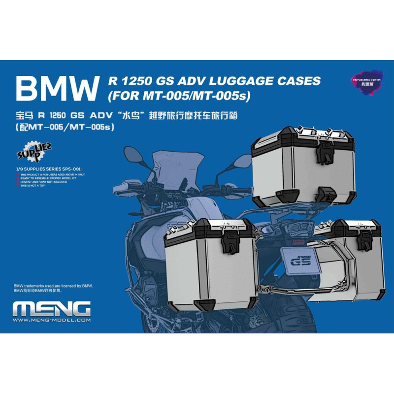 Valises pour BMW R 1250 GS ADV (pour MT-005/MT-005s) (Édition pré-peinte) - 1/9 - MENG SPS-091s