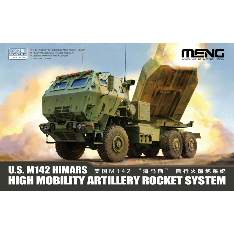 Système de roquettes d'artillerie à haute mobilité HIMARS M142 américain - 1/72 - MENG 72-004