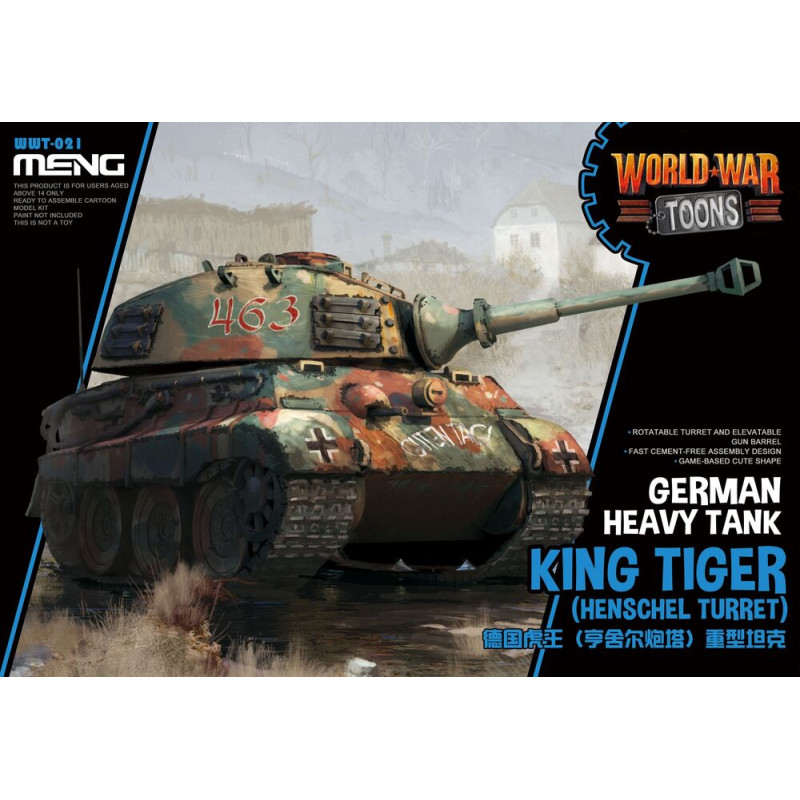 Char lourd allemand Tigre Royal (modèle cartoon) - MENG WWT-021
