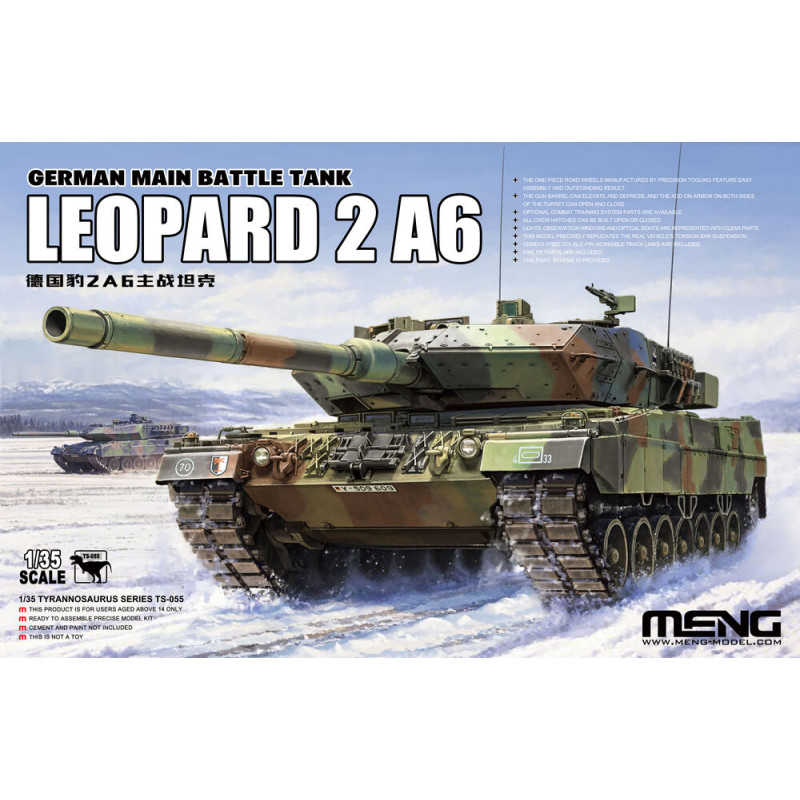 Char de combat principal allemand Leopard 2A6 - 1/35 - MENG TS-055