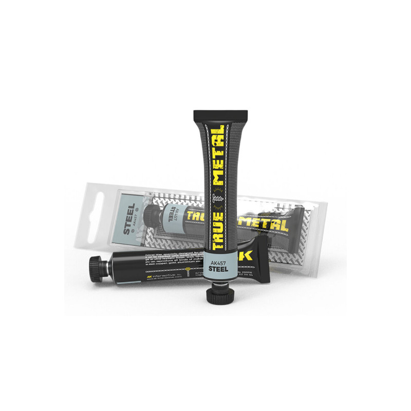 Peinture métallique TRUE METAL Steel (acier) - AK INTERACTIVE AK457