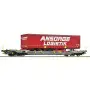 Wagon poche T5, Hupac, avec remorque Ansorge Logistik ép. VI - HO 1/87 - ROCO 6600222