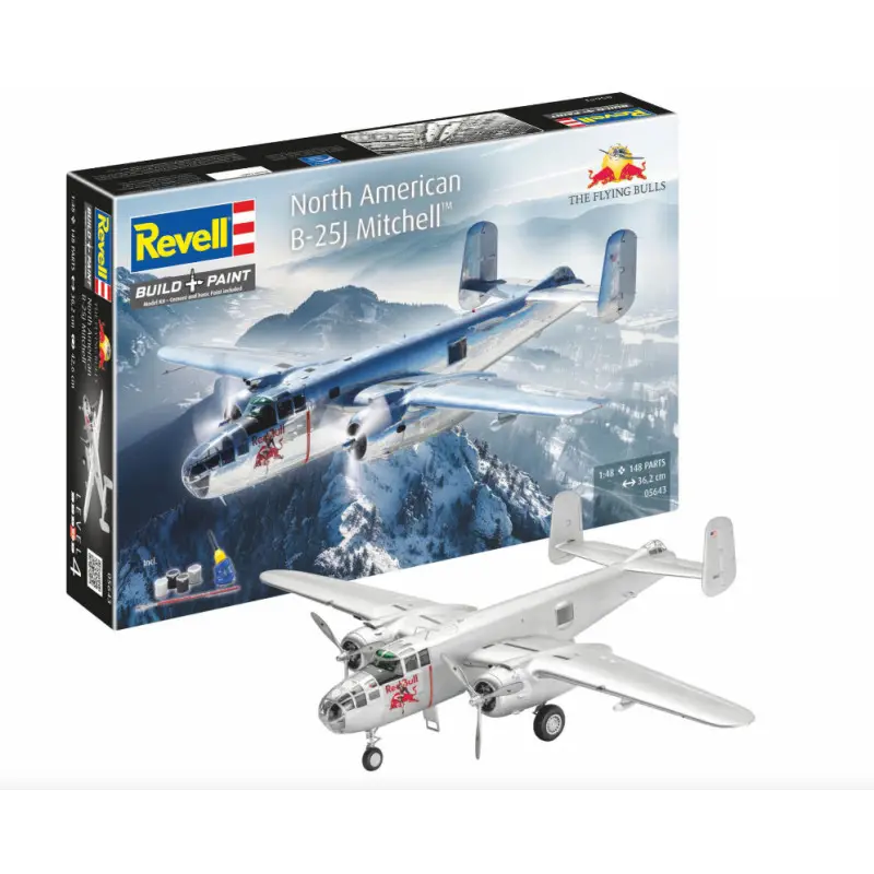 Flying Bulls B-25J Mitchell Kit Complet - échelle 1/48 - REVELL 05643