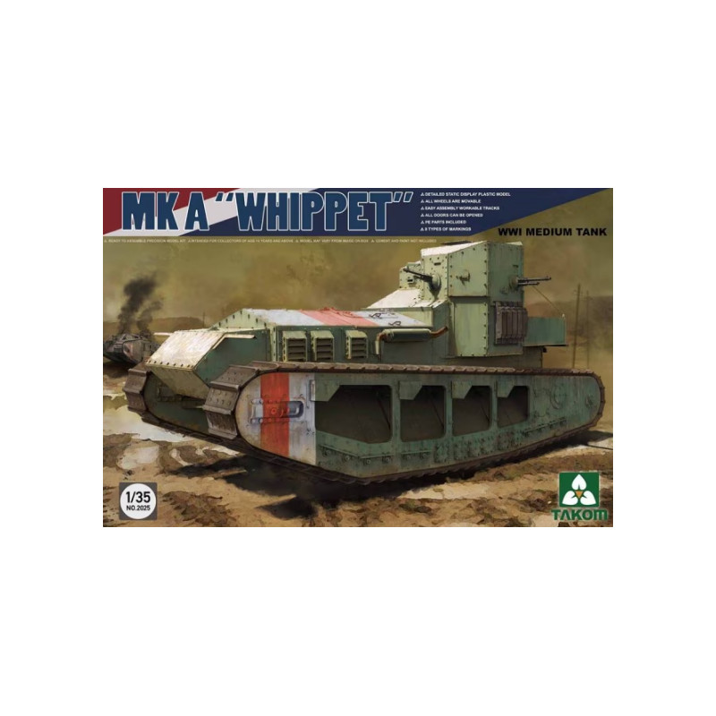 Char MK A "Whippet" WWI - échelle 1/35 - TAKOM 2025