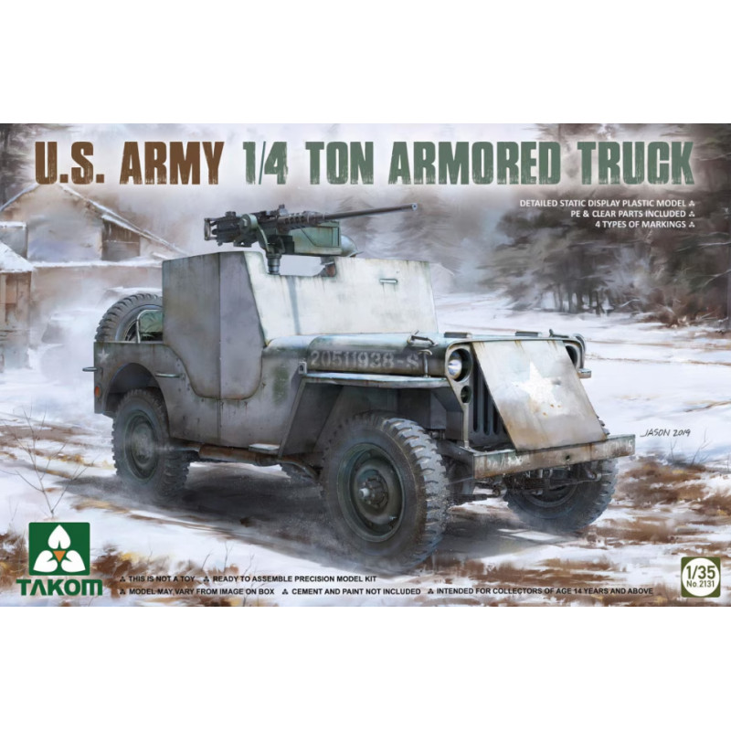 Camion blindé de 1/4 de tonne de l'armée américaine - échelle 1/35 - TAKOM 2131