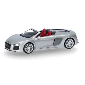 Audi R8 V10 Spyder, ice silver - HO 1/87 - HERPA 038690-002
