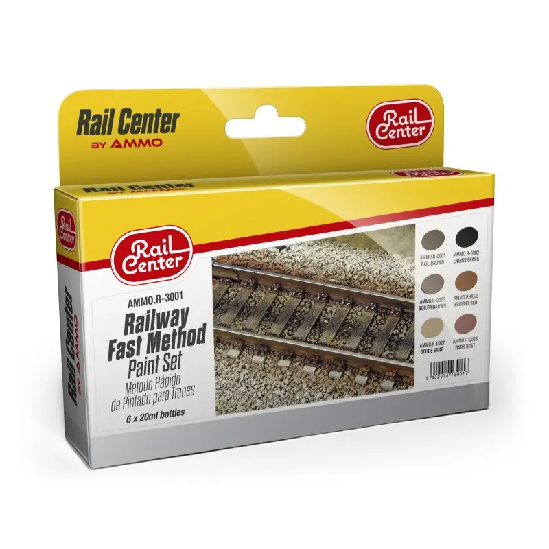 Set 6x 15ml patines des rails Rail Center - AMMO R-3001