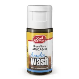 Wash acrylique Brun Rail Center 15 ml - AMMO R-2450