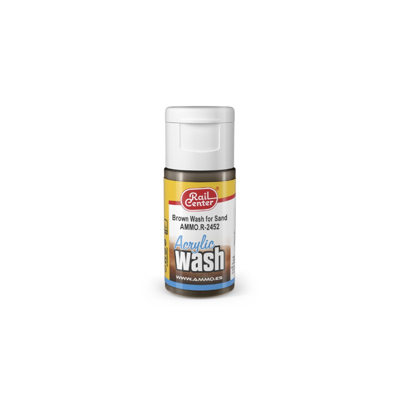 Wash acrylique brun pour sable Rail Center 15 ml - AMMO R-2452