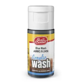 Wash acrylique bleu Rail Center 15 ml - AMMO R-2456