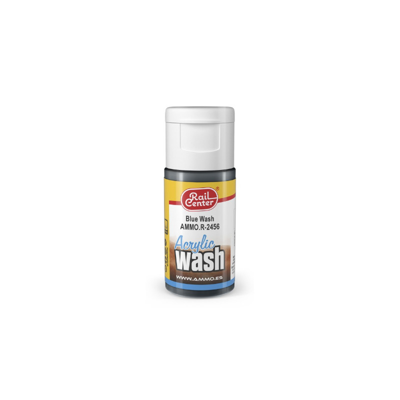 Wash acrylique bleu Rail Center 15 ml - AMMO R-2456