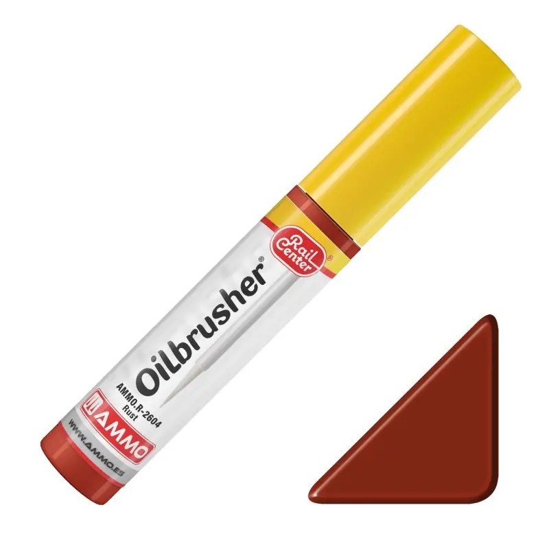Oilbrusher rouille Rail Center - peinture à l'huile avec applicateur 10 ml - AMMO R-2604
