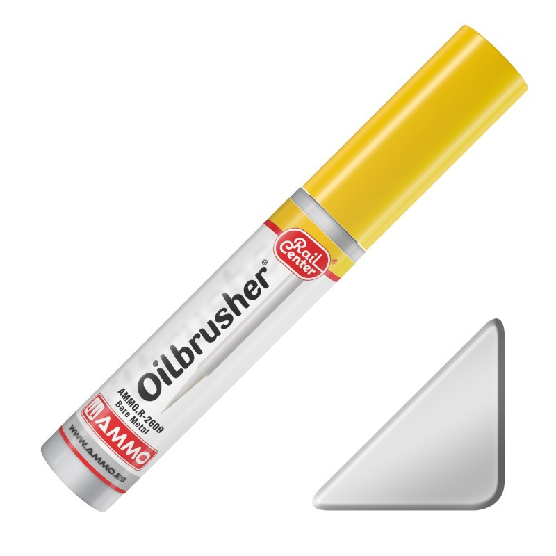 Oilbrusher aluminium Rail Center - peinture à l'huile avec applicateur 10 ml - AMMO R-2609