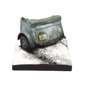 Base diorama résine à peindre Kübelwagen 5x5 cm - 1/35 - VALLEJO SC007