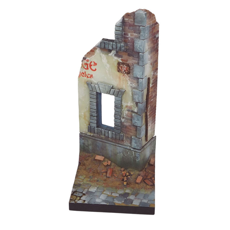 Base pour diorama Coin de rue en ruine 7x7 cm - 1/35 - VALLEJO SC009