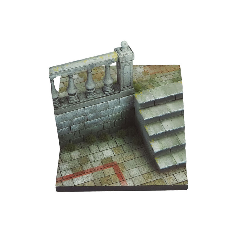 Base pour diorama Escaliers de ville 7x7 cm - 1/35 - VALLEJO SC010