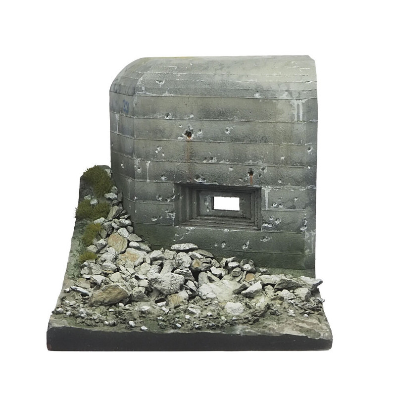 Base pour diorama Bunker Seconde Guerre Mondiale 8x8 cm - 1/35 - VALLEJO SC012