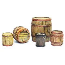 Tonneau en bois à peindre - 1/35 - VALLEJO SC225