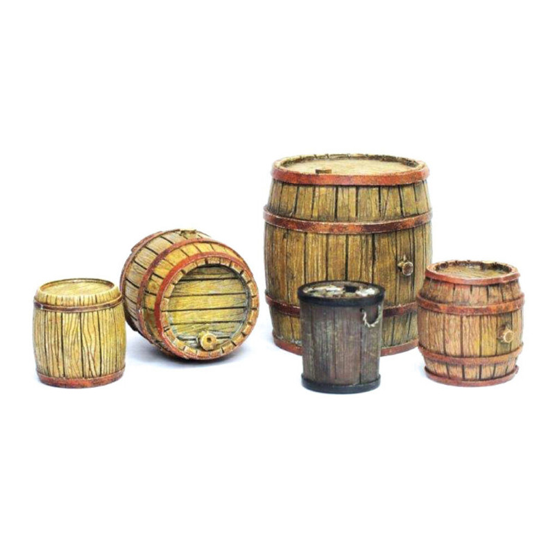 Tonneau en bois à peindre - 1/35 - VALLEJO SC225