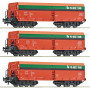 3x Wagons-trémies à déchargement automatique, PMT ép. VI - HO 1/87 - ROCO 6600218