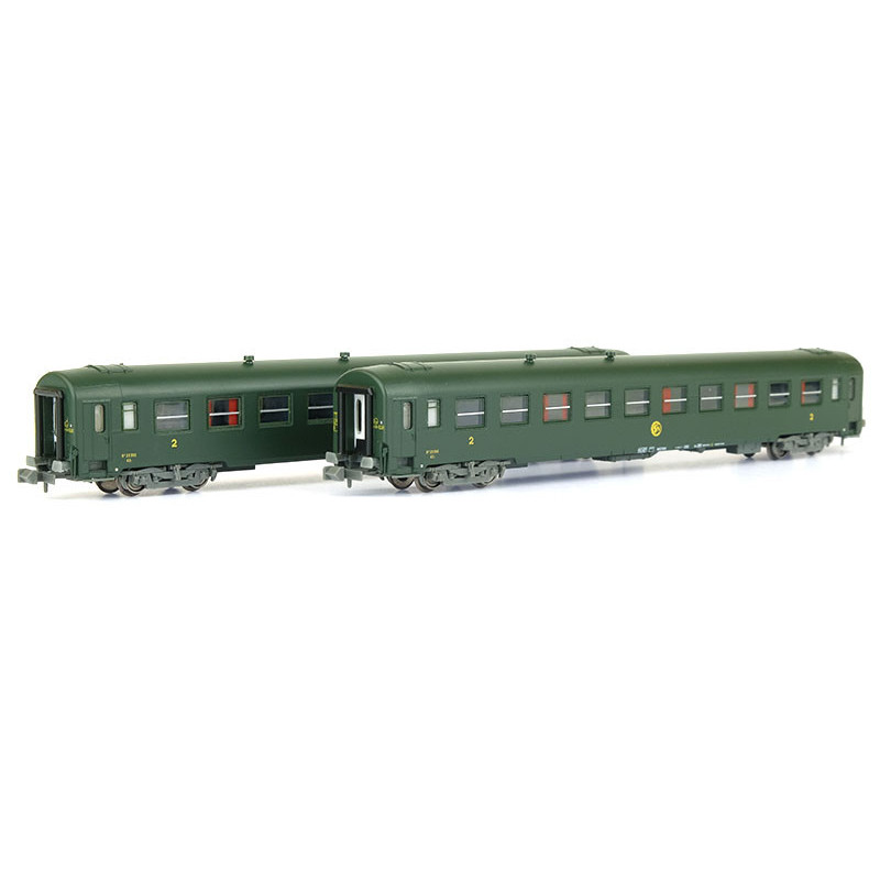 Set 2 voitures UIC B10 2ème classe ép. III - N - REE NW-134
