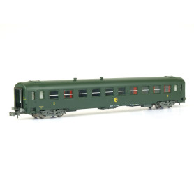 Voiture UIC B10 2ème classe ép. III verte monogramme - N - REE NW-135