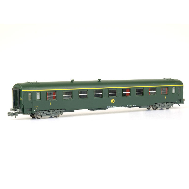 Voiture UIC A9 1ère classe ép. III verte monogramme - N - REE NW-136