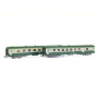 2 Voitures UIC A9 + B5Dd2 ép. V verte-grise logo encadré cart. Corail - N - REE NW-148