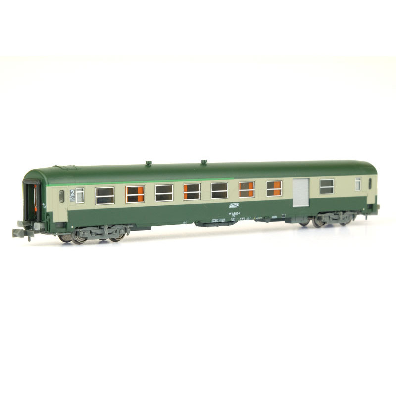 Voiture UIC fourgon B5Dd2 ép. V verte-grise logo encadré cart. Corail - N - REE NW-149
