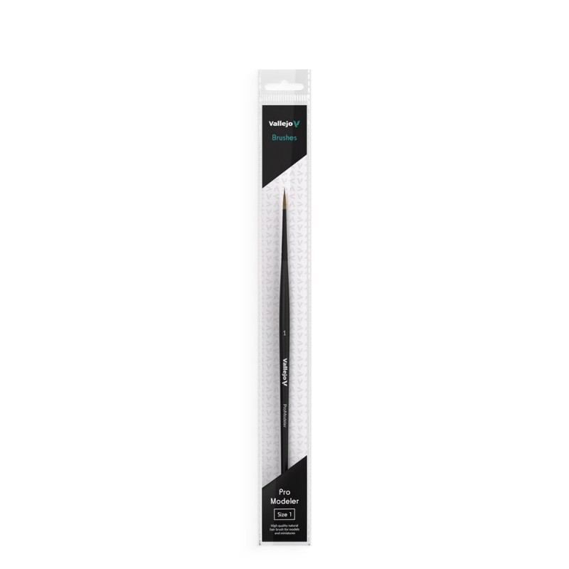 Pinceau Vallejo Pro Modeler Rond N° 1 en poils naturels - VALLEJO B01001