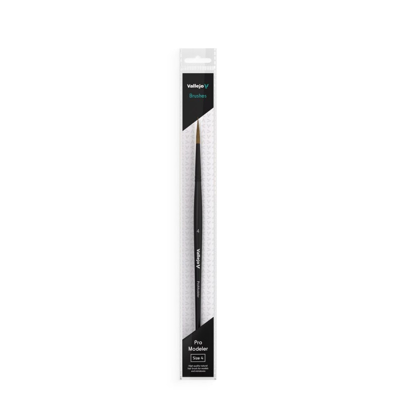 Pinceau Vallejo Pro Modeler Rond Poils Naturels N° 4 - VALLEJO B01004