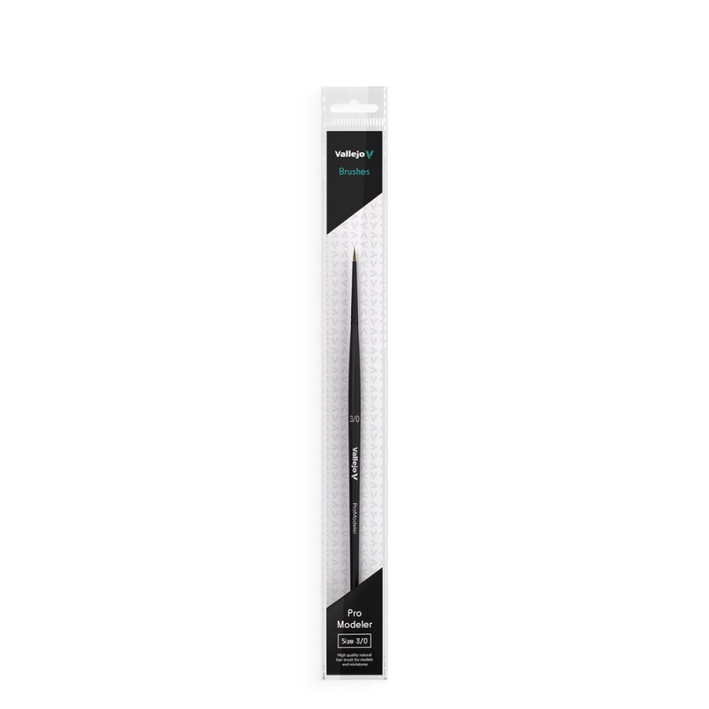 Pinceau Vallejo Pro Modeler Rond Poils Naturels N° 3/0 - VALLEJO B01030