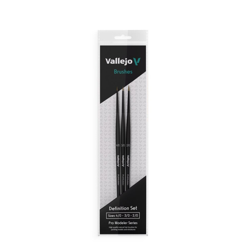Pinceau Vallejo Set Definition Rond Poils Naturels N° 4/0 - VALLEJO B01990