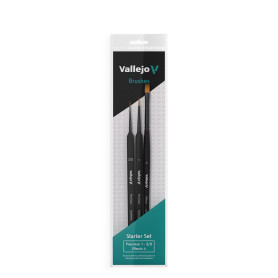 Pinceau Vallejo Starter Set Precision & Effects - 3 pinceaux - VALLEJO B03990