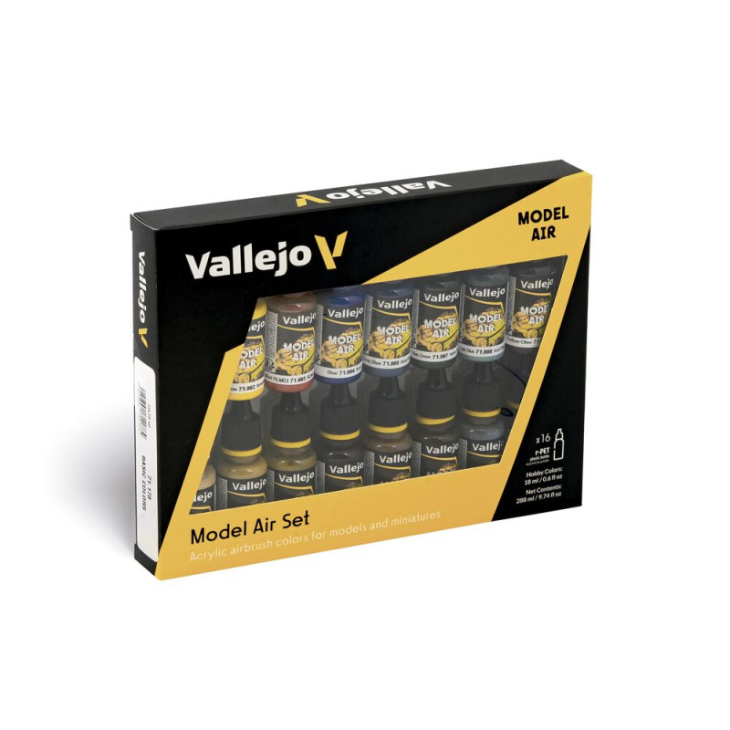 Couleurs de base 16 x 18 ml - VALLEJO 71178