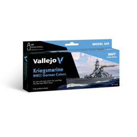 Set couleurs Kriegsmarine WWII 8x 18 ml - VALLEJO 71615