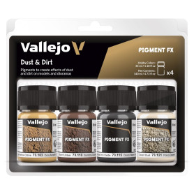 Pigments poussière et crasse 4x 35 ml - VALLEJO 73190