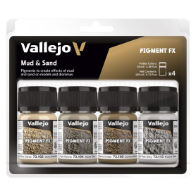 Pigments boue et sable 4x 35 ml - VALLEJO 73191