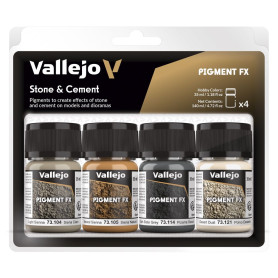 Pigments pierre et béton 4x 35 ml - VALLEJO 73192